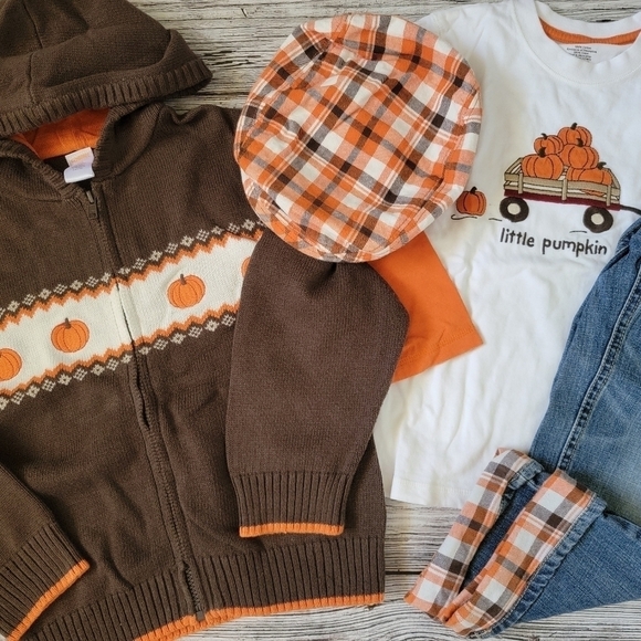 Gymboree Pumpkin Fall Harvest Outfit VGUC 5T - Picture 2 of 9